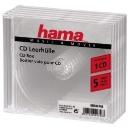 icecat_Hama CD CD-ROM sleeves, clear, 5 pack 1 discos Transparente