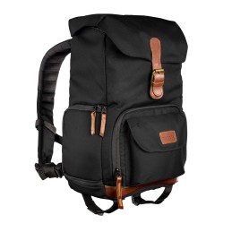 icecat_Mantona Luis junior backpack Black, Brown Leather, Metal, Polyester, Synthetic