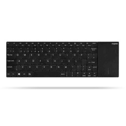 icecat_Rapoo E2710 clavier Universel RF sans fil QWERTZ Allemand Noir, Acier inoxydable