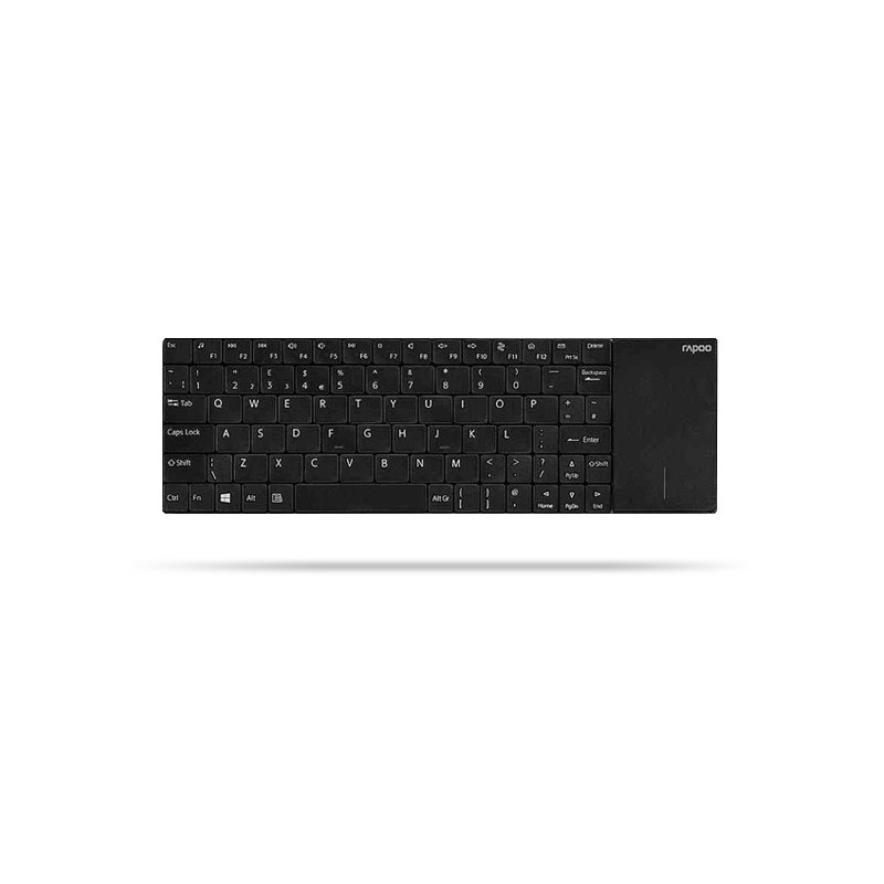 icecat_Rapoo E2710 clavier Universel RF sans fil QWERTZ Allemand Noir, Acier inoxydable