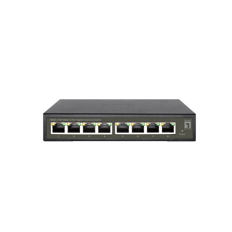 icecat_LevelOne GES-2108 switch Gestionado L2 Gigabit Ethernet (10 100 1000) Negro