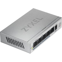 icecat_Zyxel GS1005HP No administrado Gigabit Ethernet (10 100 1000) Energía sobre Ethernet (PoE) Plata