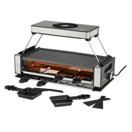 icecat_Unold 48785 griglia per raclette 8 persona(e) 1200 W Nero, Acciaio inox