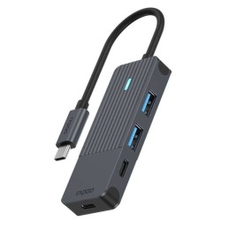 icecat_Rapoo UCH-4003 hub & concentrateur USB 3.2 Gen 1 (3.1 Gen 1) Type-C 5000 Mbit s Anthracite