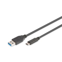 icecat_Digitus AK-300136-010-S USB kabel USB 3.2 Gen 1 (3.1 Gen 1) 1 m USB C USB A Černá