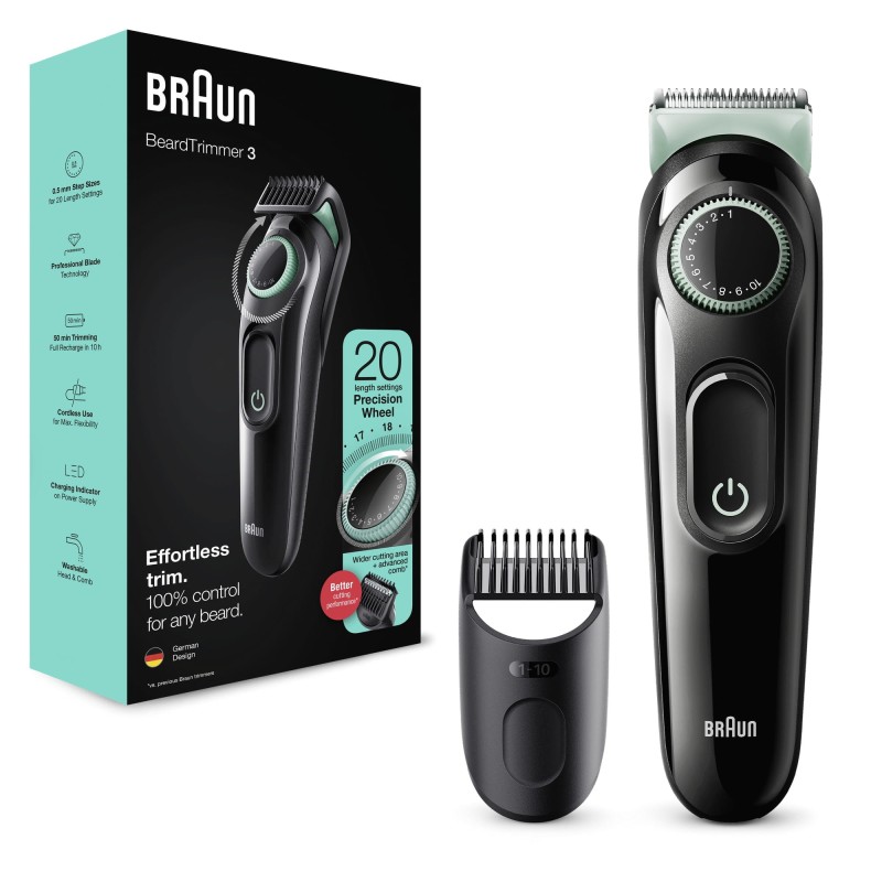 icecat_Braun BeardTrimmer 3 BT3321 Akku 20 1 cm Schwarz