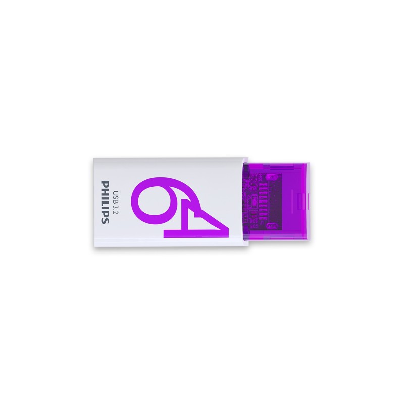 icecat_Philips Click lecteur USB flash 64 Go USB Type-C 3.2 Gen 1 (3.1 Gen 1) Violet, Blanc