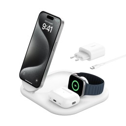 icecat_Belkin BoostCharge Auriculares, Smartphone, Reloj inteligente Blanco USB Cargador inalámbrico Carga rápida Inte