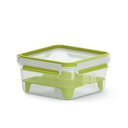 icecat_EMSA CLIP & GO XL Contenitore per il pranzo 1,3 L Verde, Trasparente 1 pz